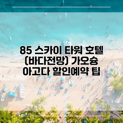 85 스카이 타워 호텔 (바다전망) 가오슝 아고다 할인예약 팁
