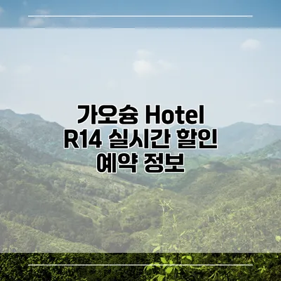 가오슝 Hotel R14 실시간 할인 예약 정보