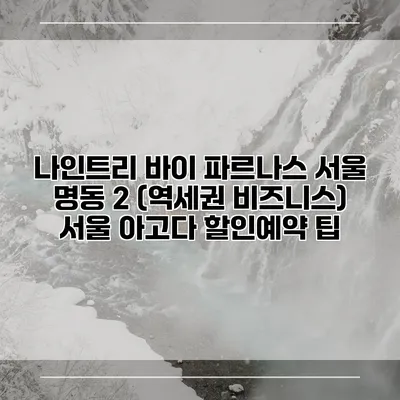 나인트리 바이 파르나스 서울 명동 2 (역세권 비즈니스) 서울 아고다 할인예약 팁