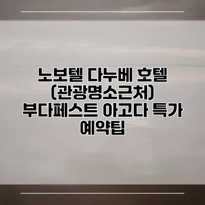 노보텔 다누베 호텔 (관광명소근처) 부다페스트 아고다 특가 예약팁