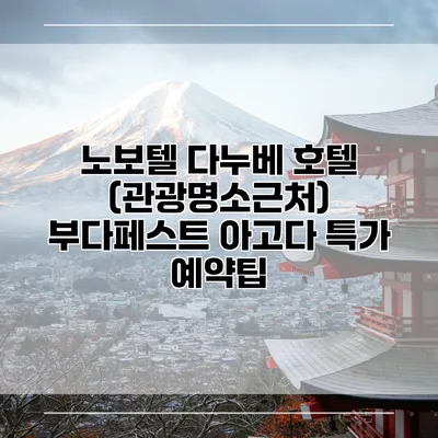 노보텔 다누베 호텔 (관광명소근처) 부다페스트 아고다 특가 예약팁