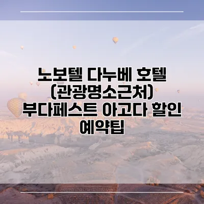 노보텔 다누베 호텔 (관광명소근처) 부다페스트 아고다 할인 예약팁