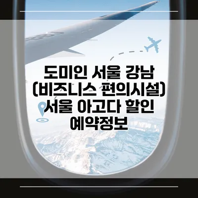 도미인 서울 강남 (비즈니스 편의시설) 서울 아고다 할인 예약정보