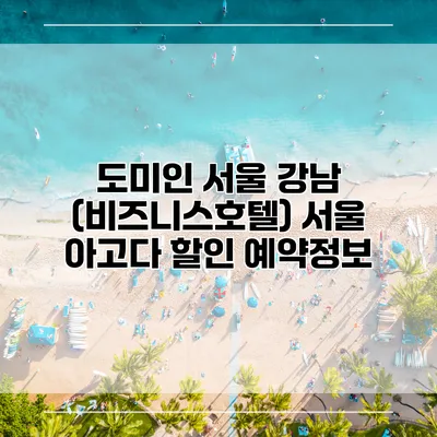 도미인 서울 강남 (비즈니스호텔) 서울 아고다 할인 예약정보