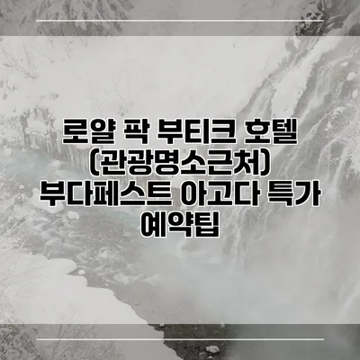 로얄 팍 부티크 호텔 (관광명소근처) 부다페스트 아고다 특가 예약팁