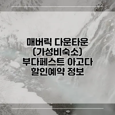 매버릭 다운타운 (가성비숙소) 부다페스트 아고다 할인예약 정보