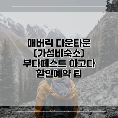매버릭 다운타운 (가성비숙소) 부다페스트 아고다 할인예약 팁