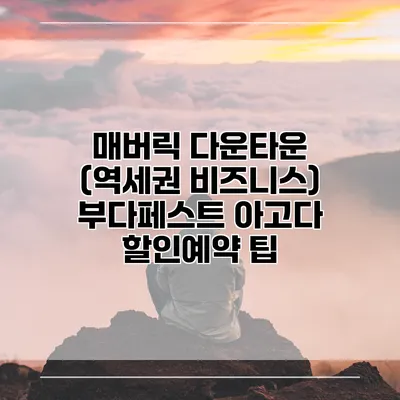 매버릭 다운타운 (역세권 비즈니스) 부다페스트 아고다 할인예약 팁