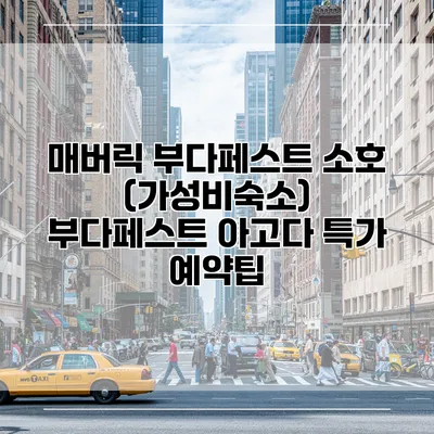 매버릭 부다페스트 소호 (가성비숙소) 부다페스트 아고다 특가 예약팁