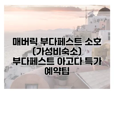 매버릭 부다페스트 소호 (가성비숙소) 부다페스트 아고다 특가 예약팁