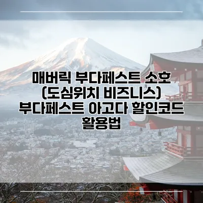 매버릭 부다페스트 소호 (도심위치 비즈니스) 부다페스트 아고다 할인코드 활용법