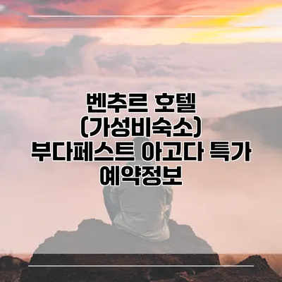 벤추르 호텔 (가성비숙소) 부다페스트 아고다 특가 예약정보