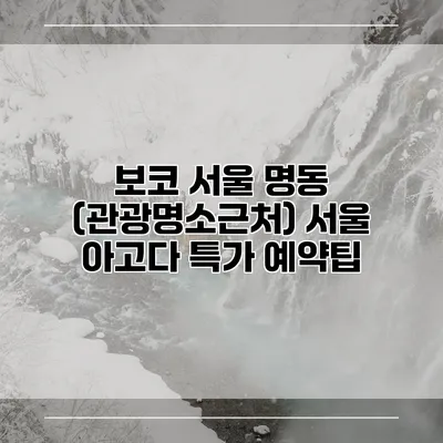 보코 서울 명동 (관광명소근처) 서울 아고다 특가 예약팁