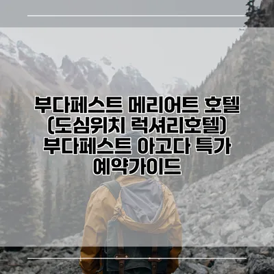 부다페스트 메리어트 호텔 (도심위치 럭셔리호텔) 부다페스트 아고다 특가 예약가이드