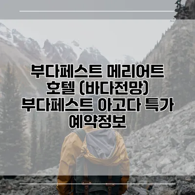 부다페스트 메리어트 호텔 (바다전망) 부다페스트 아고다 특가 예약정보