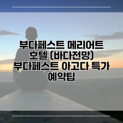 부다페스트 메리어트 호텔 (바다전망) 부다페스트 아고다 특가 예약팁