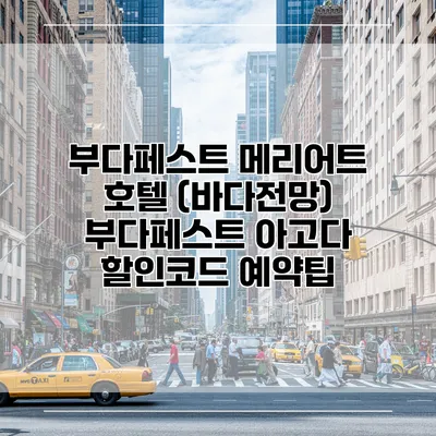 부다페스트 메리어트 호텔 (바다전망) 부다페스트 아고다 할인코드 예약팁