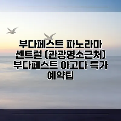 부다페스트 파노라마 센트럴 (관광명소근처) 부다페스트 아고다 특가 예약팁