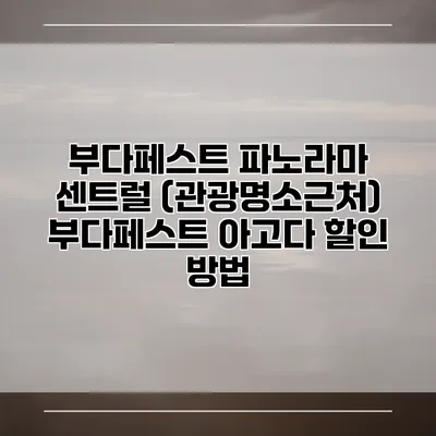 부다페스트 파노라마 센트럴 (관광명소근처) 부다페스트 아고다 할인 방법