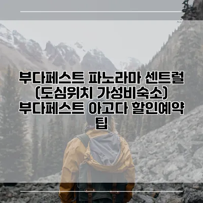 부다페스트 파노라마 센트럴 (도심위치 가성비숙소) 부다페스트 아고다 할인예약 팁