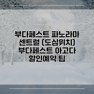 부다페스트 파노라마 센트럴 (도심위치) 부다페스트 아고다 할인예약 팁
