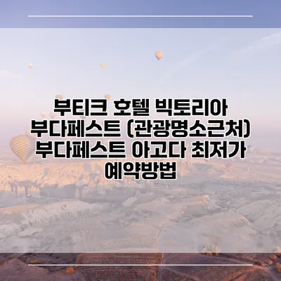 부티크 호텔 빅토리아 부다페스트 (관광명소근처) 부다페스트 아고다 최저가 예약방법