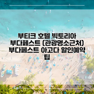 부티크 호텔 빅토리아 부다페스트 (관광명소근처) 부다페스트 아고다 할인예약 팁