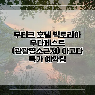 부티크 호텔 빅토리아 부다페스트 (관광명소근처) 아고다 특가 예약팁