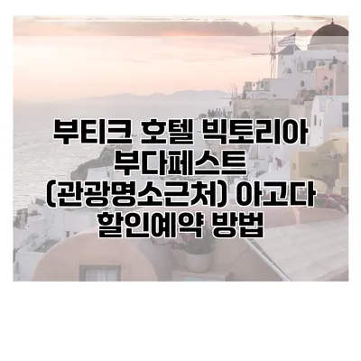 부티크 호텔 빅토리아 부다페스트 (관광명소근처) 아고다 할인예약 방법