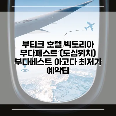 부티크 호텔 빅토리아 부다페스트 (도심위치) 부다페스트 아고다 최저가 예약팁
