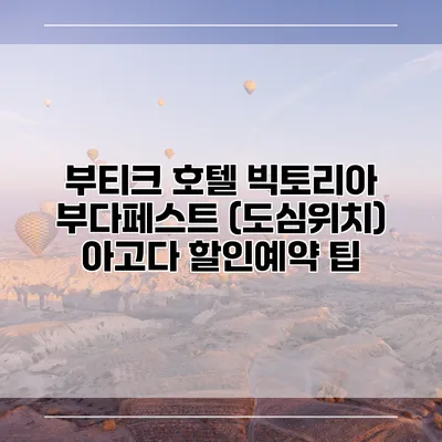 부티크 호텔 빅토리아 부다페스트 (도심위치) 아고다 할인예약 팁