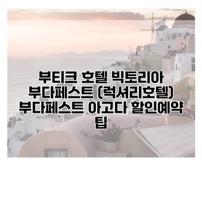 부티크 호텔 빅토리아 부다페스트 (럭셔리호텔) 부다페스트 아고다 할인예약 팁