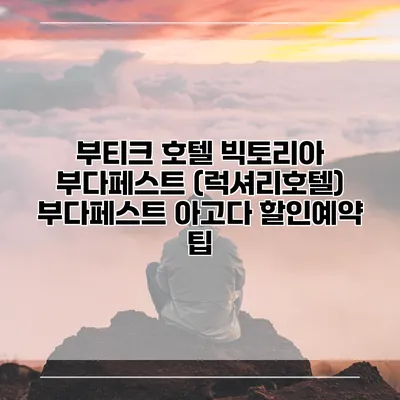 부티크 호텔 빅토리아 부다페스트 (럭셔리호텔) 부다페스트 아고다 할인예약 팁