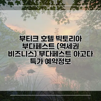 부티크 호텔 빅토리아 부다페스트 (역세권 비즈니스) 부다페스트 아고다 특가 예약정보