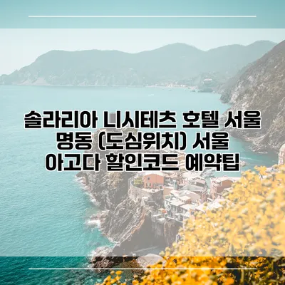 솔라리아 니시테츠 호텔 서울 명동 (도심위치) 서울 아고다 할인코드 예약팁