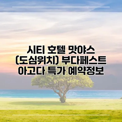 시티 호텔 맛야스 (도심위치) 부다페스트 아고다 특가 예약정보
