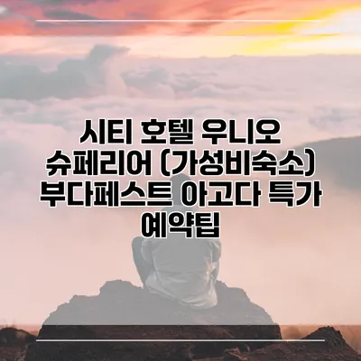 시티 호텔 우니오 슈페리어 (가성비숙소) 부다페스트 아고다 특가 예약팁