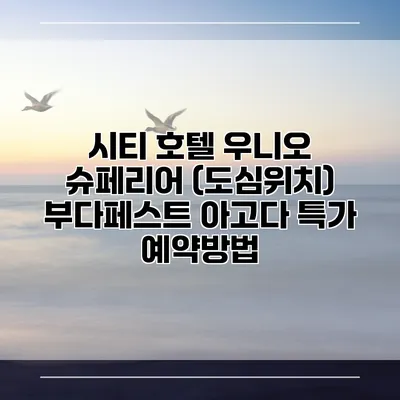 시티 호텔 우니오 슈페리어 (도심위치) 부다페스트 아고다 특가 예약방법