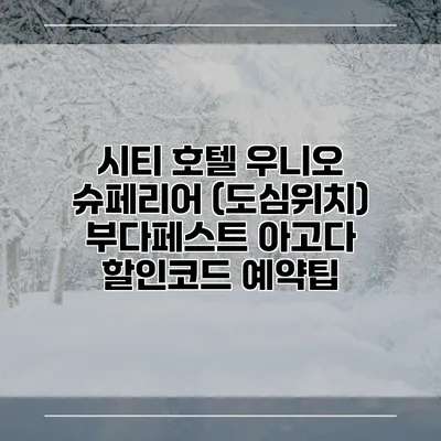 시티 호텔 우니오 슈페리어 (도심위치) 부다페스트 아고다 할인코드 예약팁