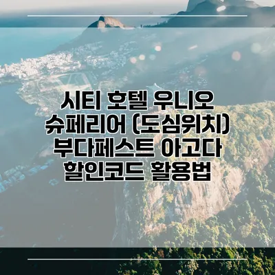 시티 호텔 우니오 슈페리어 (도심위치) 부다페스트 아고다 할인코드 활용법