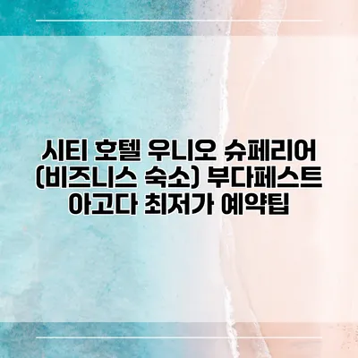 시티 호텔 우니오 슈페리어 (비즈니스 숙소) 부다페스트 아고다 최저가 예약팁