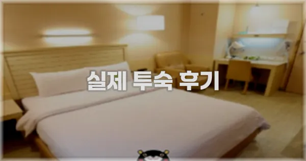 💬 실제 투숙 후기