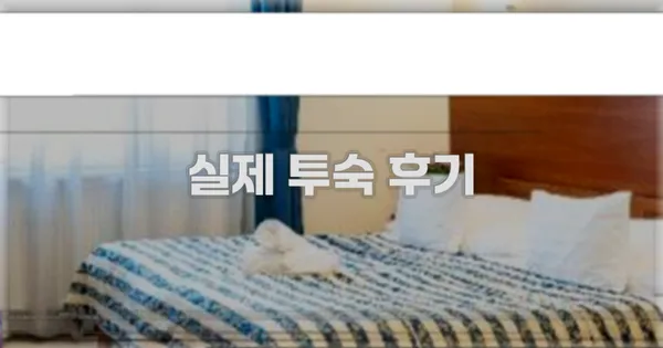 💬 실제 투숙 후기