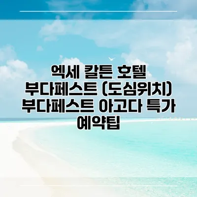 엑세 칼튼 호텔 부다페스트 (도심위치) 부다페스트 아고다 특가 예약팁