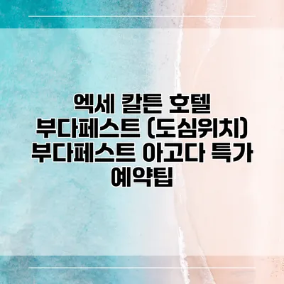 엑세 칼튼 호텔 부다페스트 (도심위치) 부다페스트 아고다 특가 예약팁