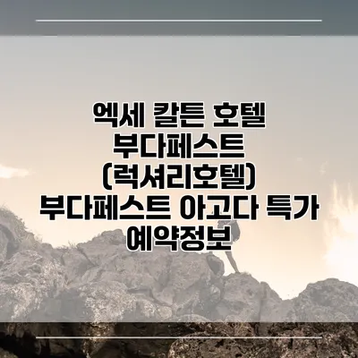 엑세 칼튼 호텔 부다페스트 (럭셔리호텔) 부다페스트 아고다 특가 예약정보