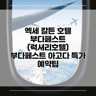 엑세 칼튼 호텔 부다페스트 (럭셔리호텔) 부다페스트 아고다 특가 예약팁
