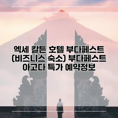 엑세 칼튼 호텔 부다페스트 (비즈니스 숙소) 부다페스트 아고다 특가 예약정보