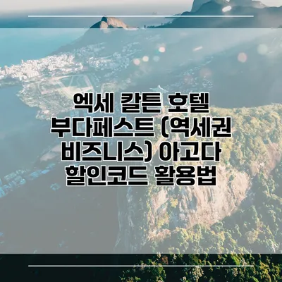 엑세 칼튼 호텔 부다페스트 (역세권 비즈니스) 아고다 할인코드 활용법