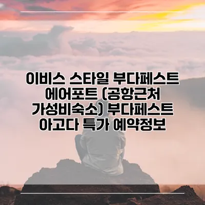 이비스 스타일 부다페스트 에어포트 (공항근처 가성비숙소) 부다페스트 아고다 특가 예약정보